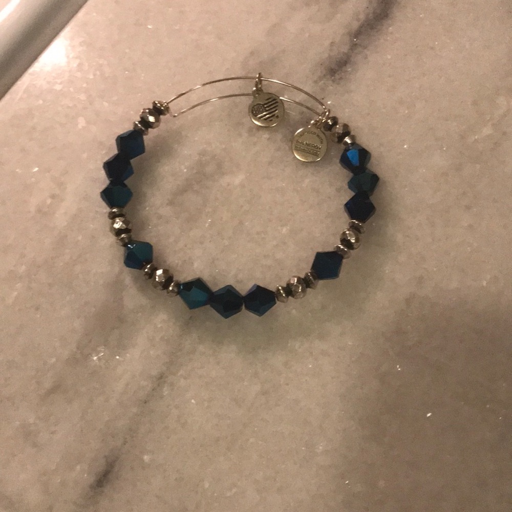 NWOT Alex and Ani Silver & Blue Bracelet